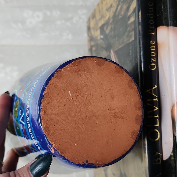 Mexican Folk Art Talavera Style Vase Feather Birds - Picture 9 of 12